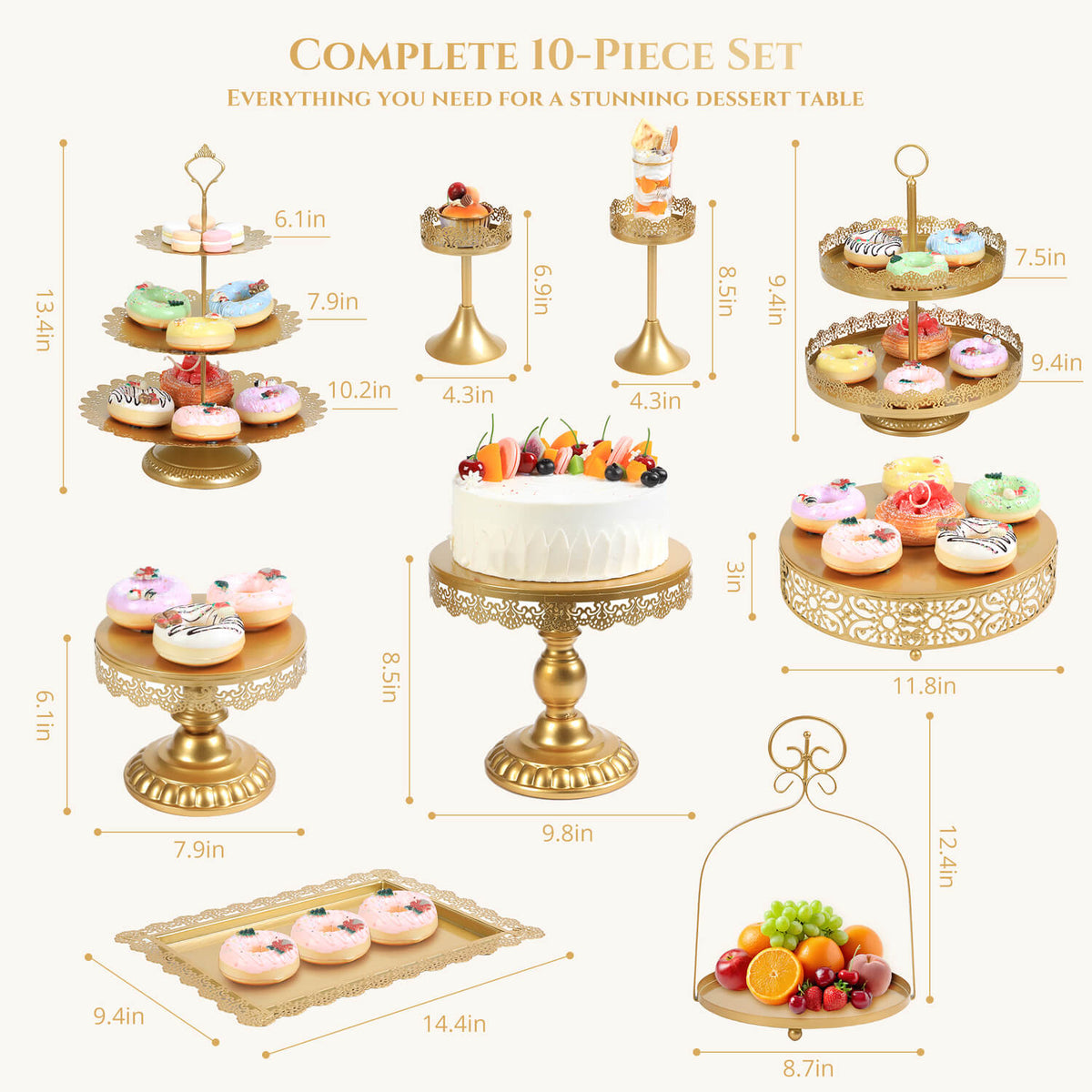 10Pcs Cake Stands Round Cake Stands