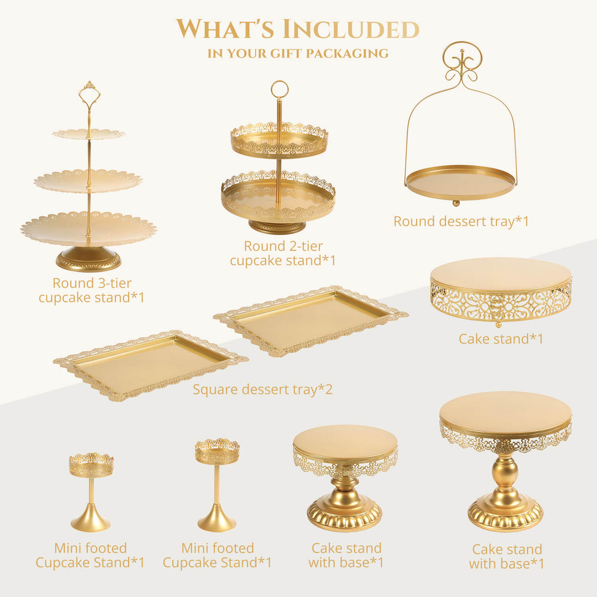 10Pcs Cake Stands Round Cake Stands