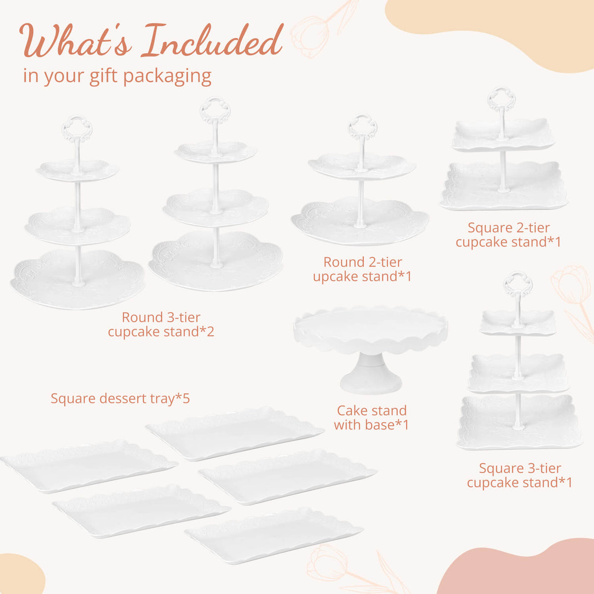 11Pcs Dessert Table Display Set
