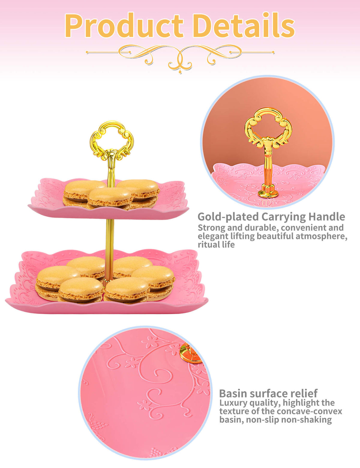 6Pcs Cupcake Stand Plastic Cake Stand