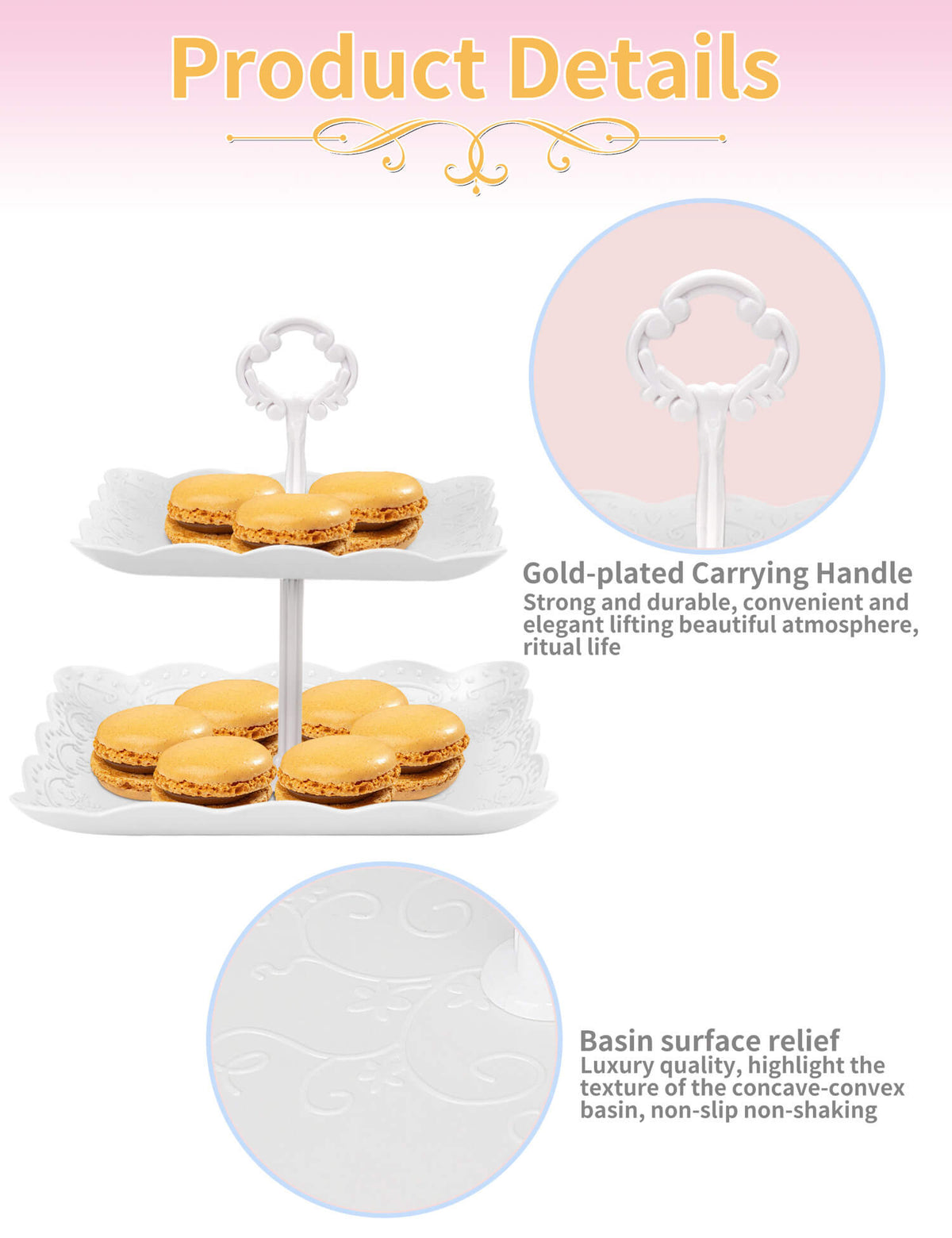 6Pcs Cupcake Stand Plastic Cake Stand