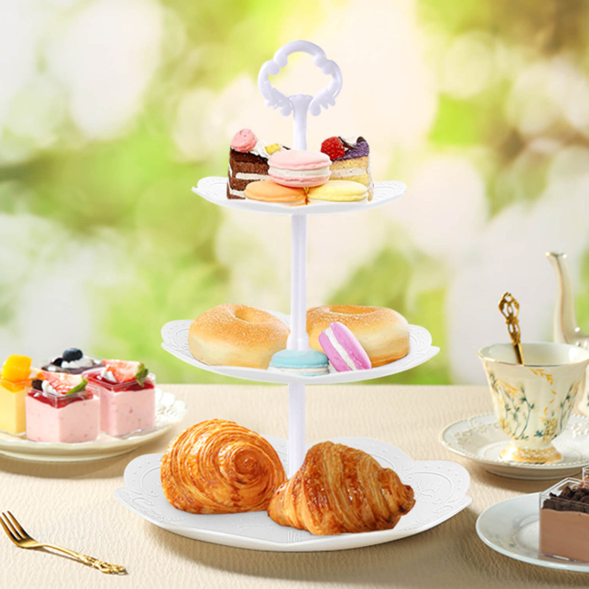 6Pcs Cupcake Stand Plastic Cake Stand