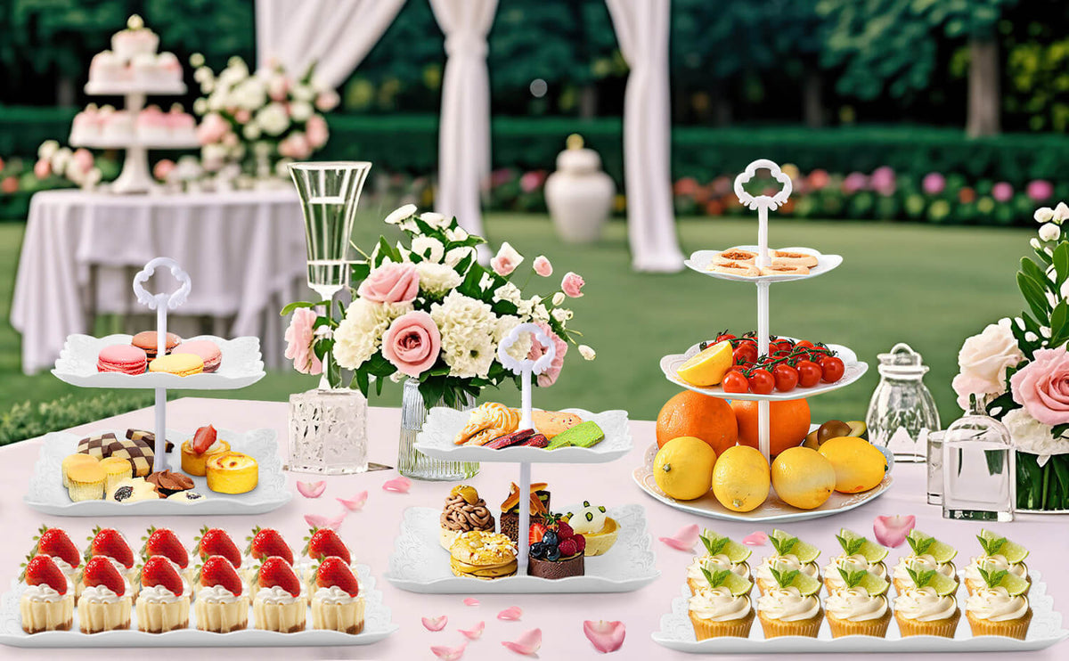 6Pcs Cupcake Stand Plastic Cake Stand