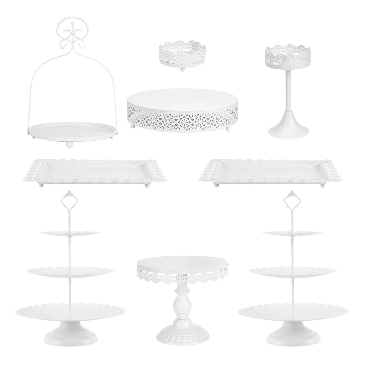 9Pcs Metal Cake Stands