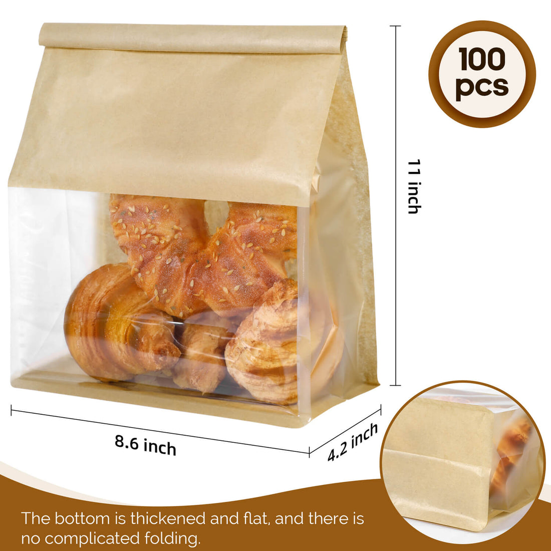 100pcs Bread Bags For Homemade Bread